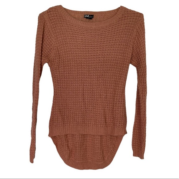 LOVE By Chesley Sweaters - LOVE By Chesley Burnt Orange Cotton Knit Sweater Shirt Sz L
